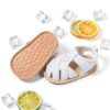 Baby Sandals Soft Leather Hook Loop Non Skid Sole Infant-4