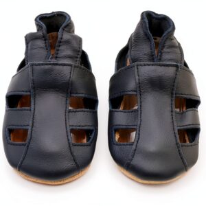 Dotty Fish Leather Baby Shoes Soft Sole Non Slip Infant-0