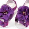 Barefoot53 Baby Girls Sandals Chiffon Flowers One Size-2