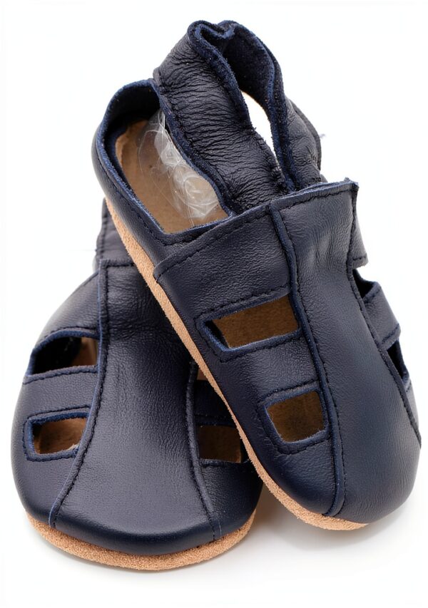 Dotty Fish Leather Baby Shoes Soft Sole Non Slip Infant-3
