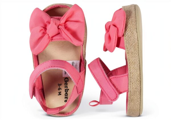 Gerber Baby Girls Sandals Coral Pink Flexible Comfy Fit-3