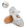 Girls Sparkle Heels Glitter Sandals Low Heel Dress Shoes-4