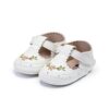 Myleleya Baby Girls Sandals Soft Sole Brown White Beige-4