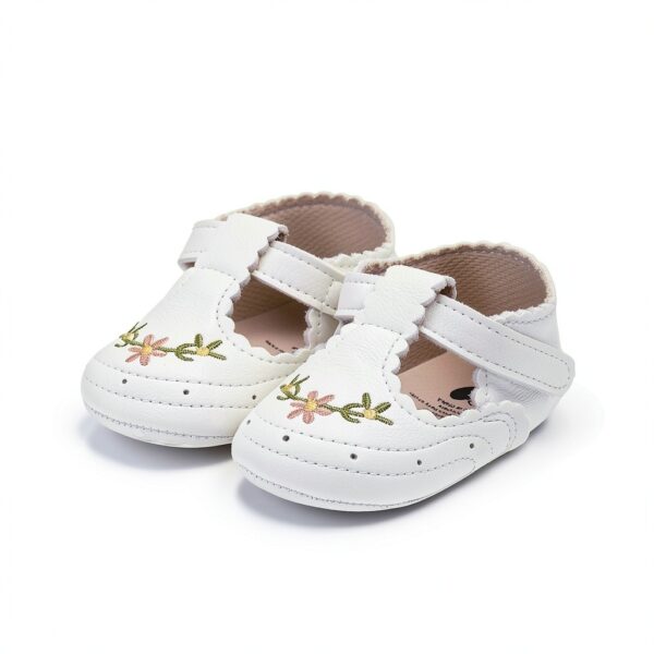 Myleleya Baby Girls Sandals Soft Sole Brown White Beige-4