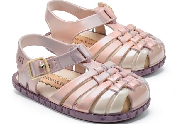 Mini Melissa Vegan Sandals Size 3 Infant Bubblegum Scented-0
