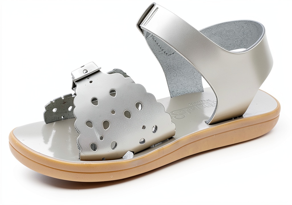 FootMates Girls Sandals Vegan Microfiber Water Friendly Kids displayed on a beach with a child playing in sand