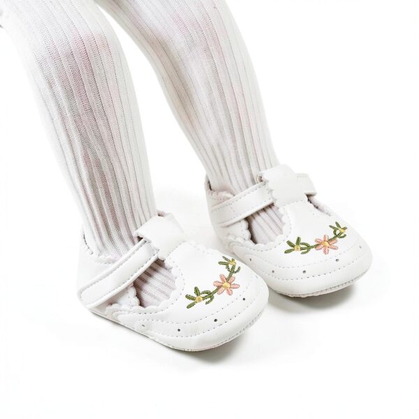 Myleleya Baby Girls Sandals Soft Sole Brown White Beige-1