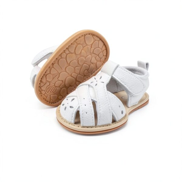 Baby Sandals Soft Leather Hook Loop Non Skid Sole Infant-2