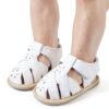 Baby Sandals Soft Leather Hook Loop Non Skid Sole Infant-3