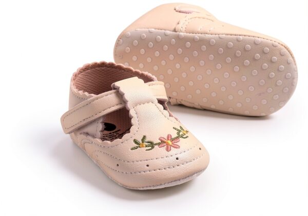 Myleleya Baby Girls Sandals Soft Sole Brown White Beige-5