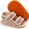 Baby Girls Sandals Soft Non-Slip High Top Ankle Casual-0