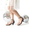 DREAM PAIRS Girls Sandals Square Toe Rhinestone Bow Kitten-2