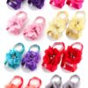 Barefoot53 Baby Girls Sandals Chiffon Flowers One Size-5