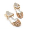 Princess Glitter Shoes Girls Velcro Sandals Sparkly Heel-5