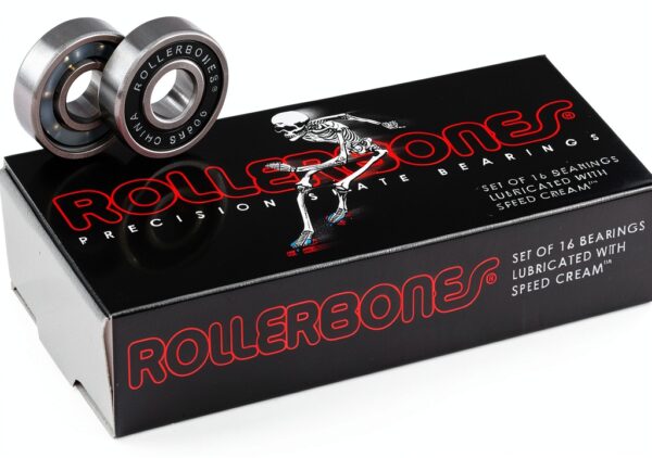 Rollerbones 8mm Skate Bearings 16 Pack Metal Nylon-0