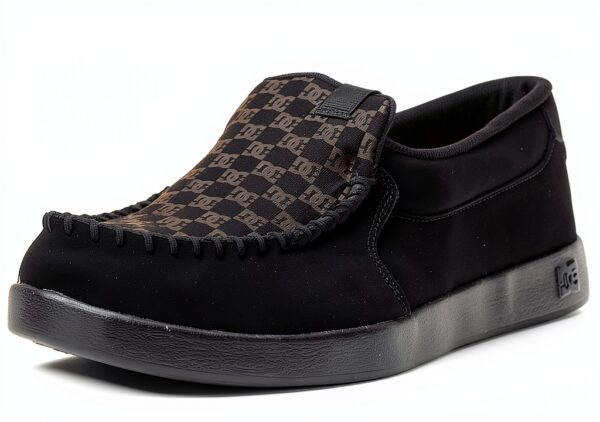 DC Mens Skateboarding Shoes Pill Pattern Outsole Black White-0