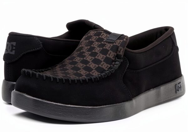 DC Mens Skateboarding Shoes Pill Pattern Outsole Black White-6