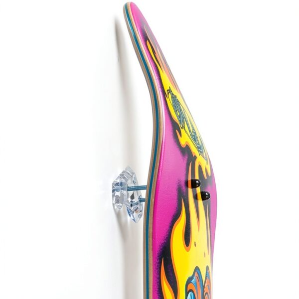 Skateboard Wall Mount Arkorus Transparent Acrylic Modern-2