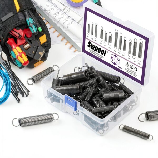 Compression Spring Kit Swpeet 250pcs 5 Sizes Carbon Steel Extension-4