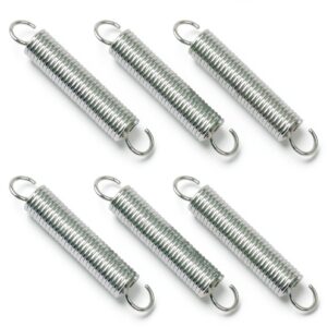 9600 Gate Spring, Replacement Springs, 0.035 GA x 1/4 in. x 1-1/2 in.,Single Loop Open, Nickel-Plated Finish, Spring Steel Construction, 6-Pack-0
