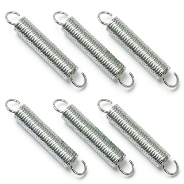 9600 Gate Spring, Replacement Springs, 0.035 GA x 1/4 in. x 1-1/2 in.,Single Loop Open, Nickel-Plated Finish, Spring Steel Construction, 6-Pack-0