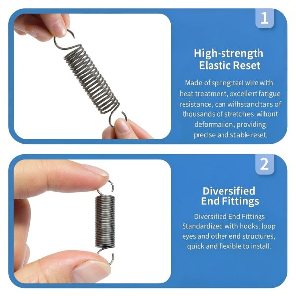 Extension Springs 5pcs Dual Hook Spring Steel Tension by FOCMKEAS-3
