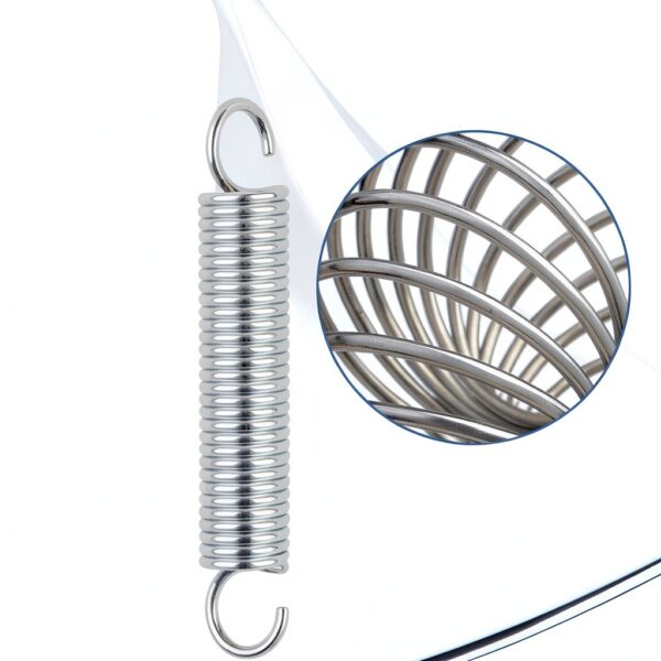 9600 Gate Spring, Replacement Springs, 0.035 GA x 1/4 in. x 1-1/2 in.,Single Loop Open, Nickel-Plated Finish, Spring Steel Construction, 6-Pack-5