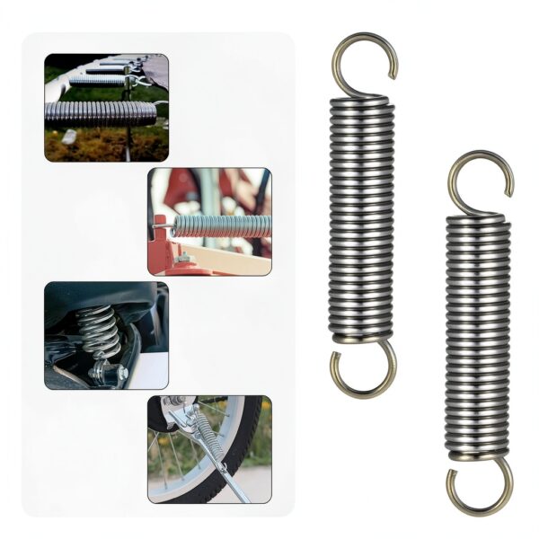 5 PCS Small Extension Springs Dual Hook Ends, 2" Length 0.35" OD Compression Stainless Steel Extension Springs Kit for Hobby DIY Crafting Home Repairs, Durable Reliable-2