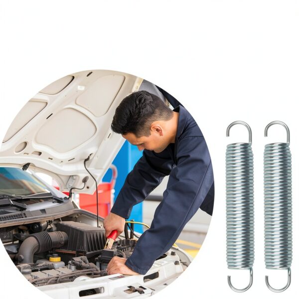 5-1/2 Inch 9625 Mechanical Extension Springs with Hook Ends, Rocking Horse Springs, Rocking Horse Spring Loaded, for Appliances, Automotive, Marine Vessels, Toys, Tools, Machinery, 4 Pack-3