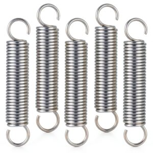 5 PCS Small Extension Springs Dual Hook Ends, 2" Length 0.35" OD Compression Stainless Steel Extension Springs Kit for Hobby DIY Crafting Home Repairs, Durable Reliable-0