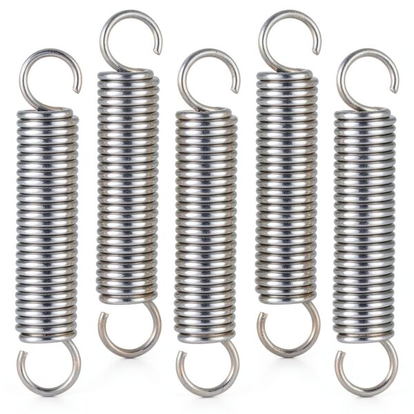 5 PCS Small Extension Springs Dual Hook Ends, 2" Length 0.35" OD Compression Stainless Steel Extension Springs Kit for Hobby DIY Crafting Home Repairs, Durable Reliable-0