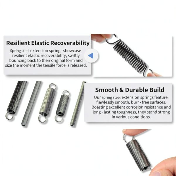 Extension Springs 5pcs Dual Hook Spring Steel Tension by FOCMKEAS-4