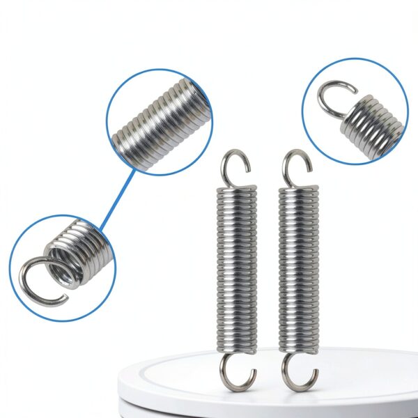 9600 Gate Spring, Replacement Springs, 0.035 GA x 1/4 in. x 1-1/2 in.,Single Loop Open, Nickel-Plated Finish, Spring Steel Construction, 6-Pack-2