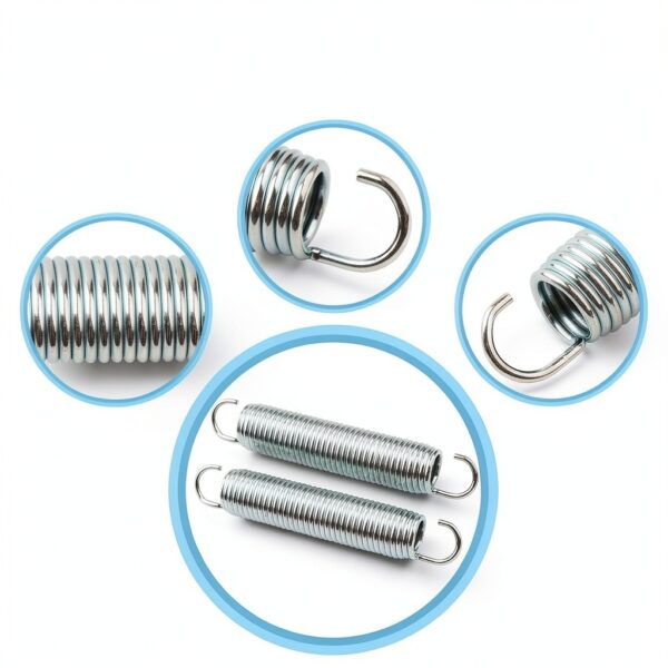 5-1/2 Inch 9625 Mechanical Extension Springs with Hook Ends, Rocking Horse Springs, Rocking Horse Spring Loaded, for Appliances, Automotive, Marine Vessels, Toys, Tools, Machinery, 4 Pack-5