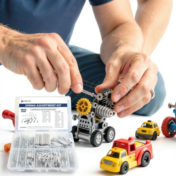 Spring Assortment Kit - 400 Pcs 20 Sizes Compression & Extension Spring Set, Zinc Plated Spring Steel for Durability - Ideal for Appliance, Toy, Automotive, Door Repair-1