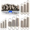 Glarks 36pcs Stainless Steel Extension Springs with Opening Hook Sets 12 Sizes Small Spring Tension Spring Wire Assortment for Machinery Construction Industrial-0