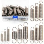 Glarks 36pcs Stainless Steel Extension Springs with Opening Hook Sets 12 Sizes Small Spring Tension Spring Wire Assortment for Machinery Construction Industrial-0