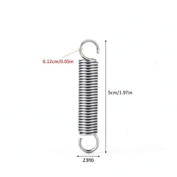 5 PCS Small Extension Springs Dual Hook Ends, 2" Length 0.35" OD Compression Stainless Steel Extension Springs Kit for Hobby DIY Crafting Home Repairs, Durable Reliable-1