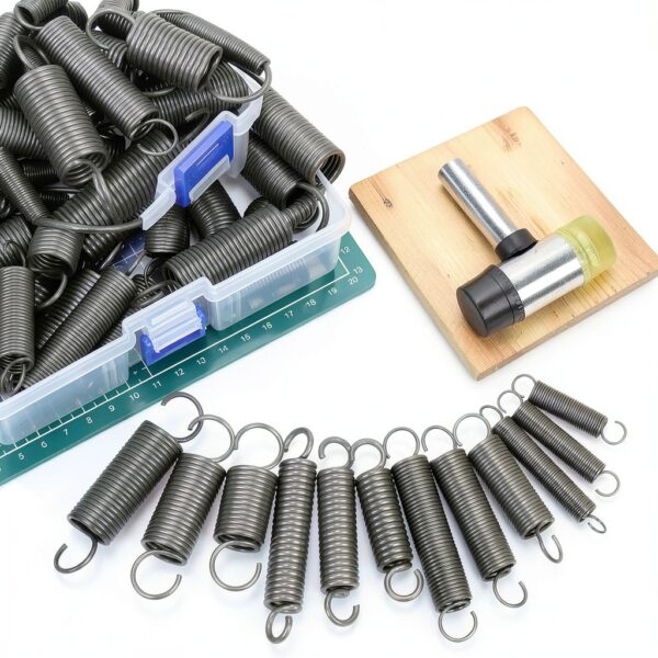 Glarks 36pcs Stainless Steel Extension Springs with Opening Hook Sets 12 Sizes Small Spring Tension Spring Wire Assortment for Machinery Construction Industrial-3